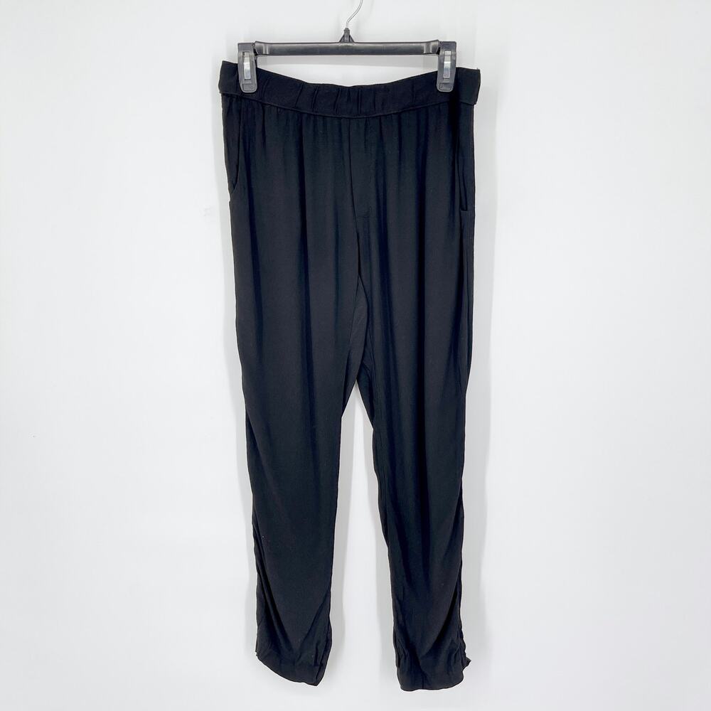 Enza Costa Women's Rayon Loose Fit Pants w/ Pockets NEW Size M/2 Black